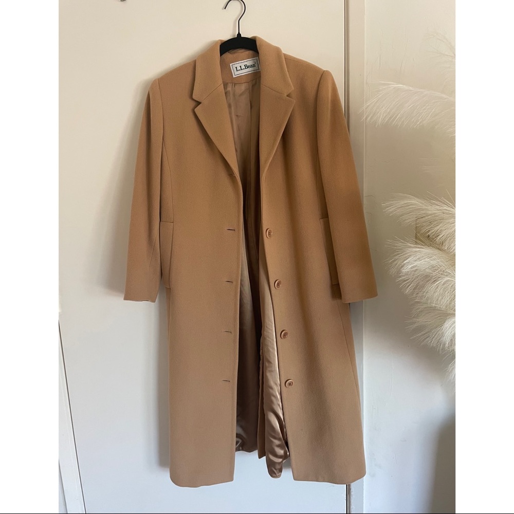π SOLD π L.L. Bean - Vintage Tan Coat - Picture 3 of 9